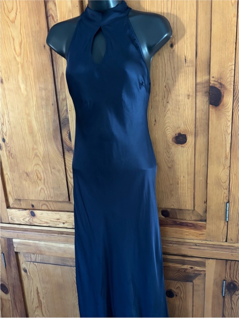 Young Fabulous & Broke satin sleeveless keyhole midi dress Sz Sm